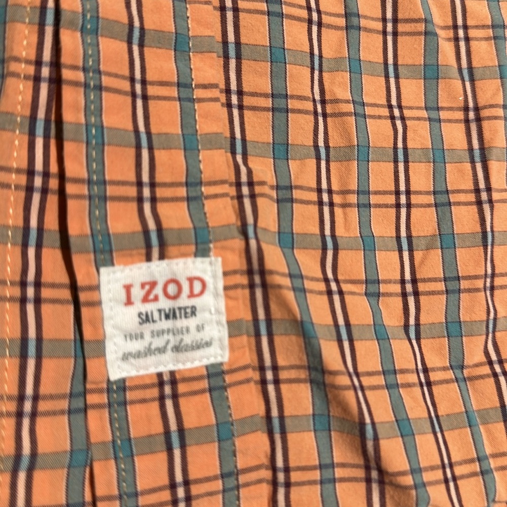 Bundle of 2 men’s Izod 3XLT Big/Tall button does, short sleeve dress shirts. EUC - Picture 4 of 4
